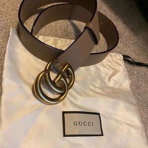 Dusty Pink Gucci Belt